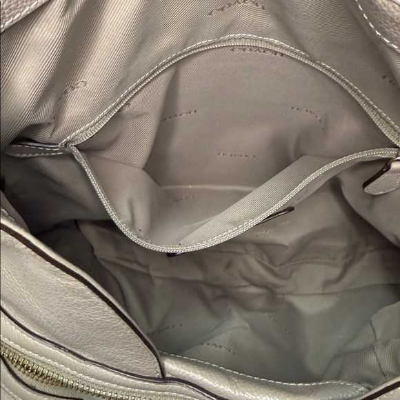 Coach Light Gray Leather Shoulder Bag EUC - Picture 6 of 17